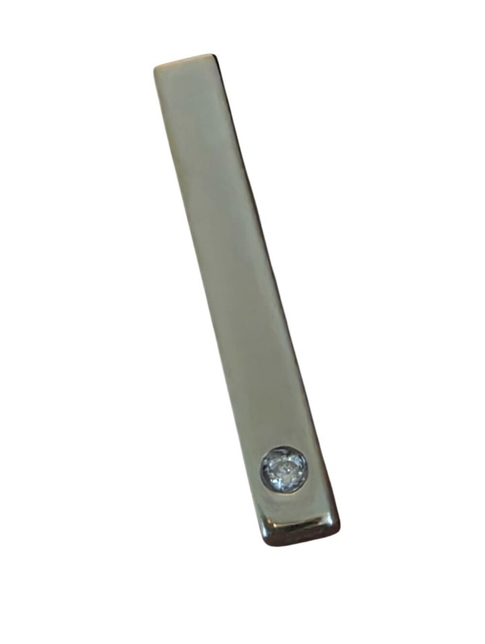 Diamond Bar Pendant - Vintage - White Gold